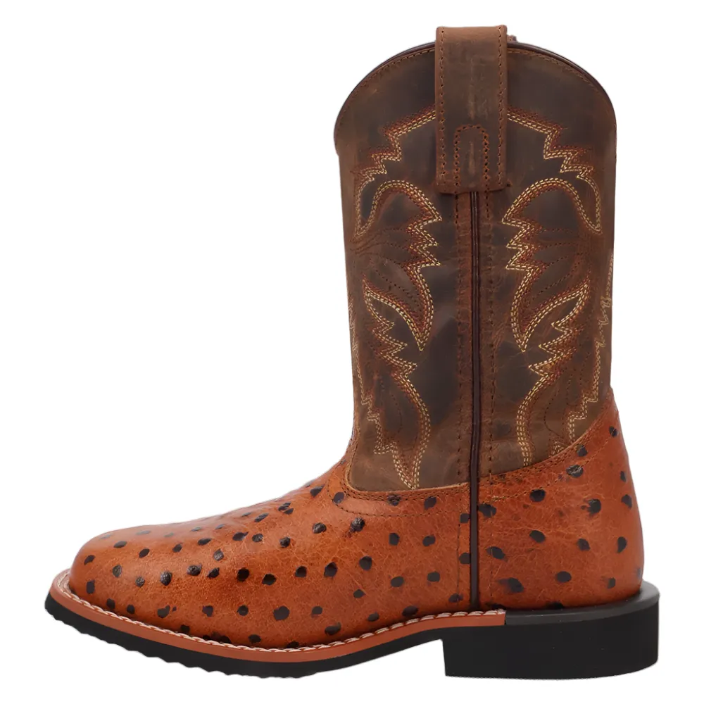 DPC5008 Dan Post Jet Leather Youth Cowboy Boot - Tan Cognac