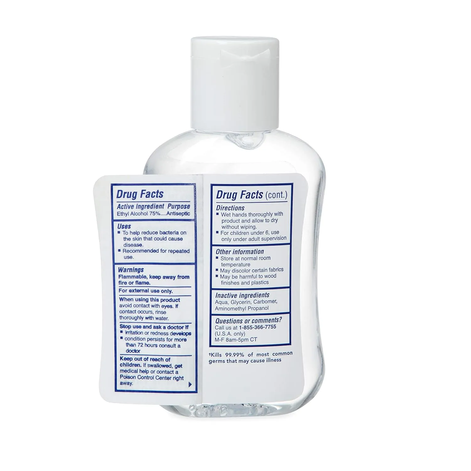 Dr. Talbot's Refreshing Gel Hand Sanitizer With Flip Cap, Fragrance Free, Travel Size 1.7 Fl Oz (Pack of 12)