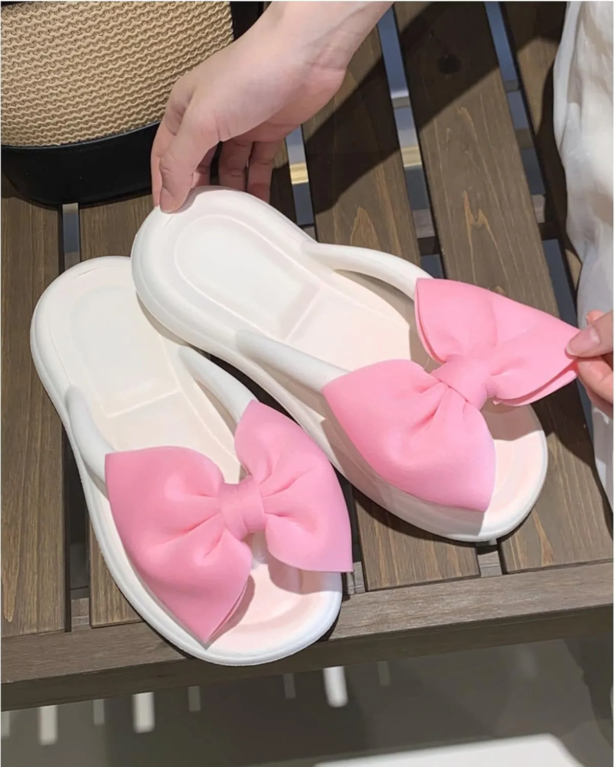 Fairy Bow Flip Flop Summer Beach Sandal Slippers for Womens Girls Women's Flip Flop Sandal Aesthetics Slippers