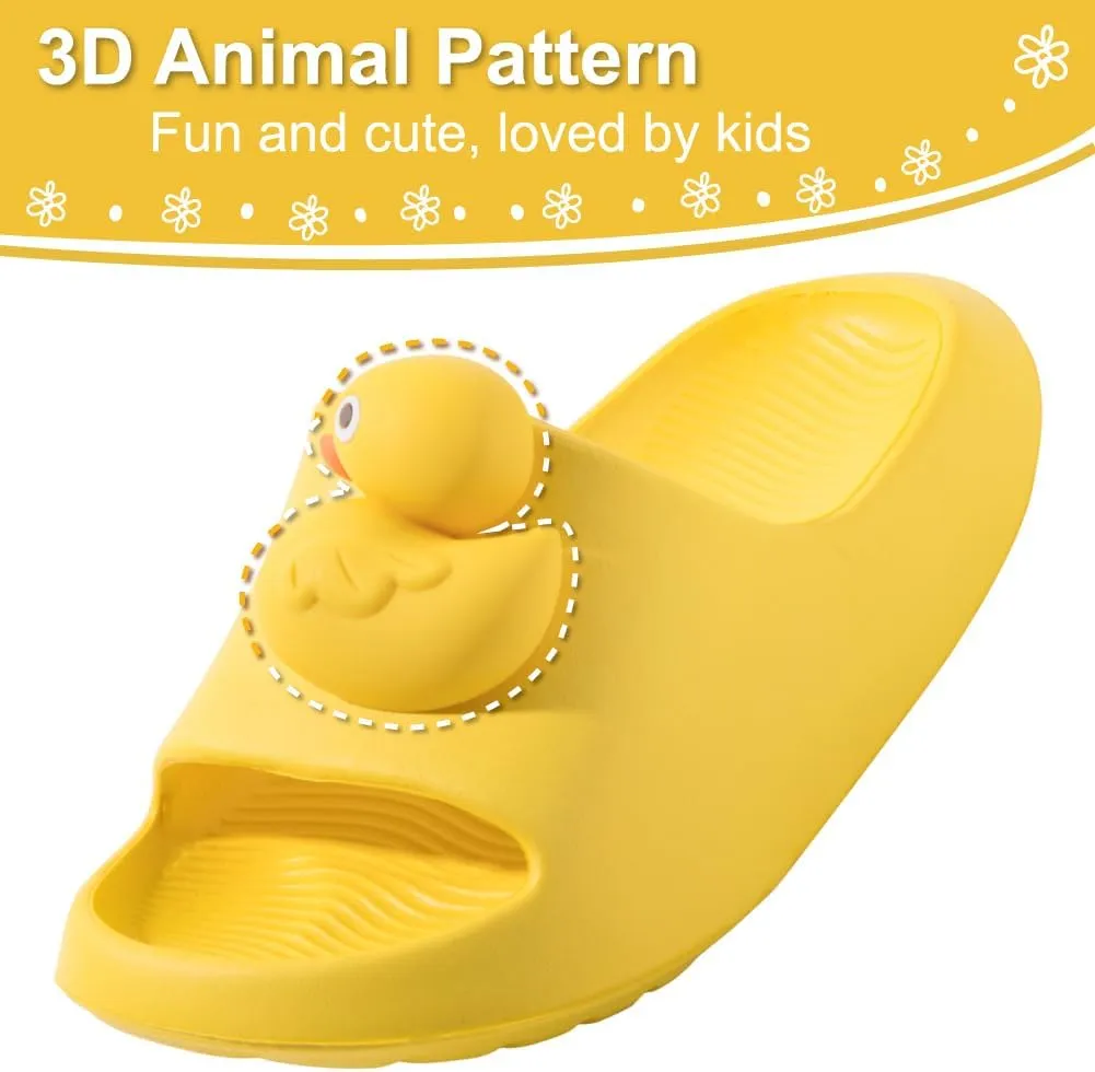 Fiedaz Kids Slides for Girls Boys Toddler Cloud Slides Animal Quick Drying Beach Slides Toddler Pool Shower Flip Flops Slippers