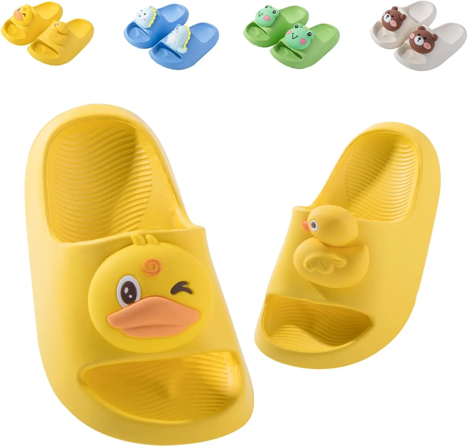Fiedaz Kids Slides for Girls Boys Toddler Cloud Slides Animal Quick Drying Beach Slides Toddler Pool Shower Flip Flops Slippers