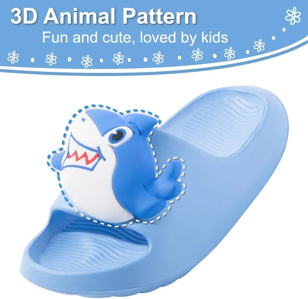 Fiedaz Kids Slides for Girls Boys Toddler Cloud Slides Animal Quick Drying Beach Slides Toddler Pool Shower Flip Flops Slippers