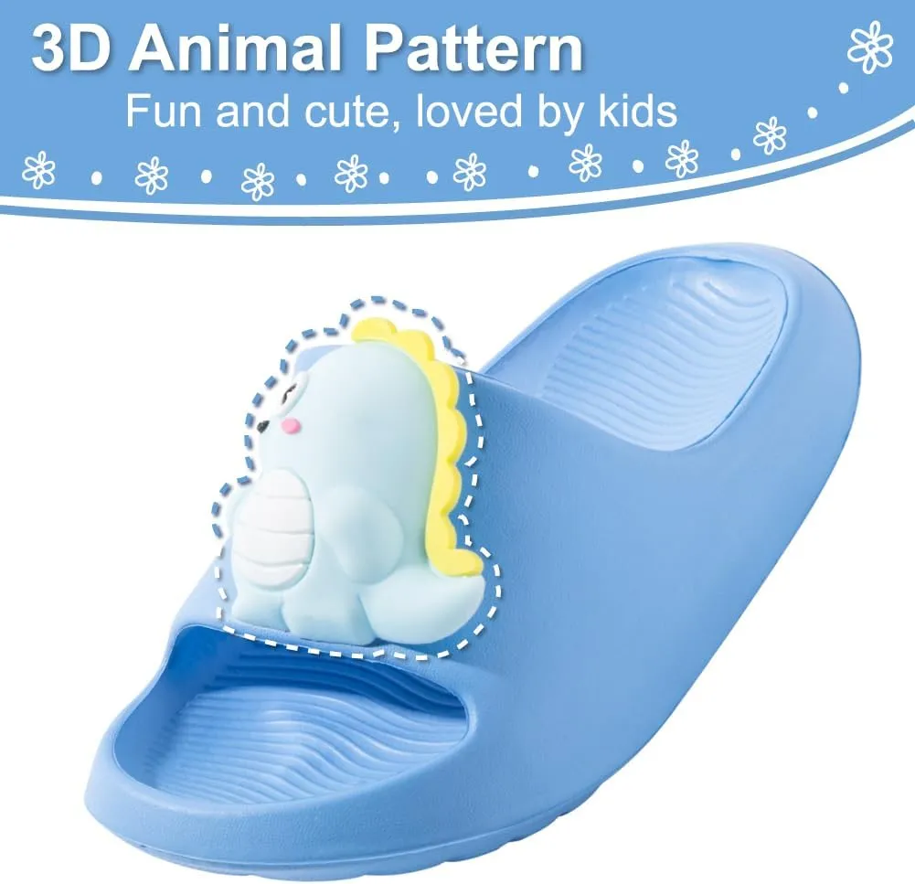 Fiedaz Kids Slides for Girls Boys Toddler Cloud Slides Animal Quick Drying Beach Slides Toddler Pool Shower Flip Flops Slippers