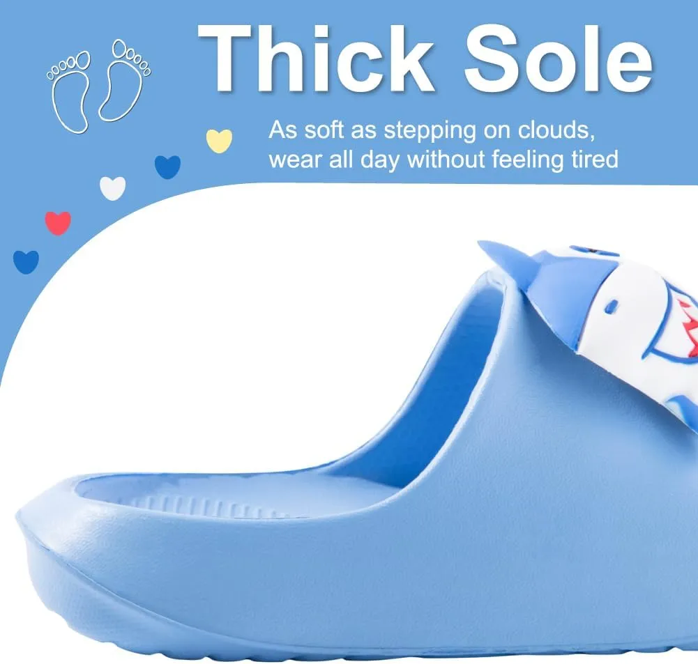 Fiedaz Kids Slides for Girls Boys Toddler Cloud Slides Animal Quick Drying Beach Slides Toddler Pool Shower Flip Flops Slippers