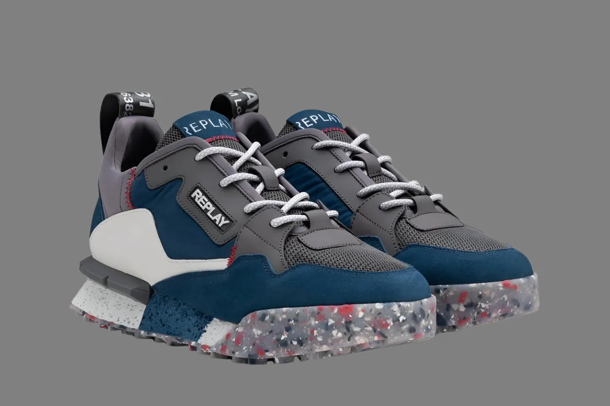 Field Classic Sneaker (Blue/Grey/Wht)