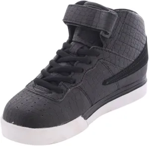 Fila - Boy's Vulc 13 Lzd Sneakers (Little Kid) - Black/White