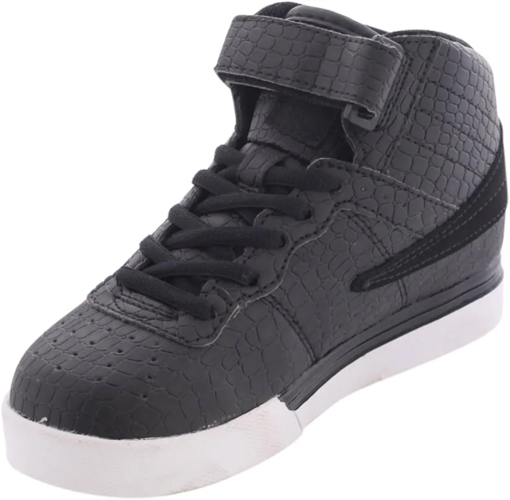 Fila - Boy's Vulc 13 Lzd Sneakers (Little Kid) - Black/White