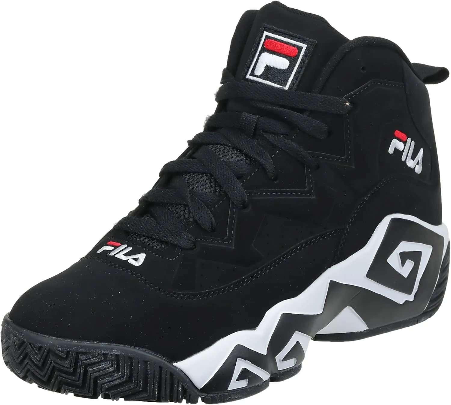 Fila mens Mb Fashion Sneaker, Black/White/Fila Red, 11.5 US
