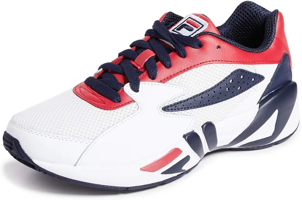 Fila Men's Mindblower Sneaker,White/Navy/Red,8.5