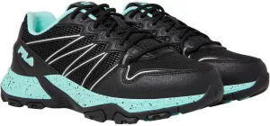 Fila Women's Quadrix Sneaker - Black Mint Green, Size 7.5 (M)