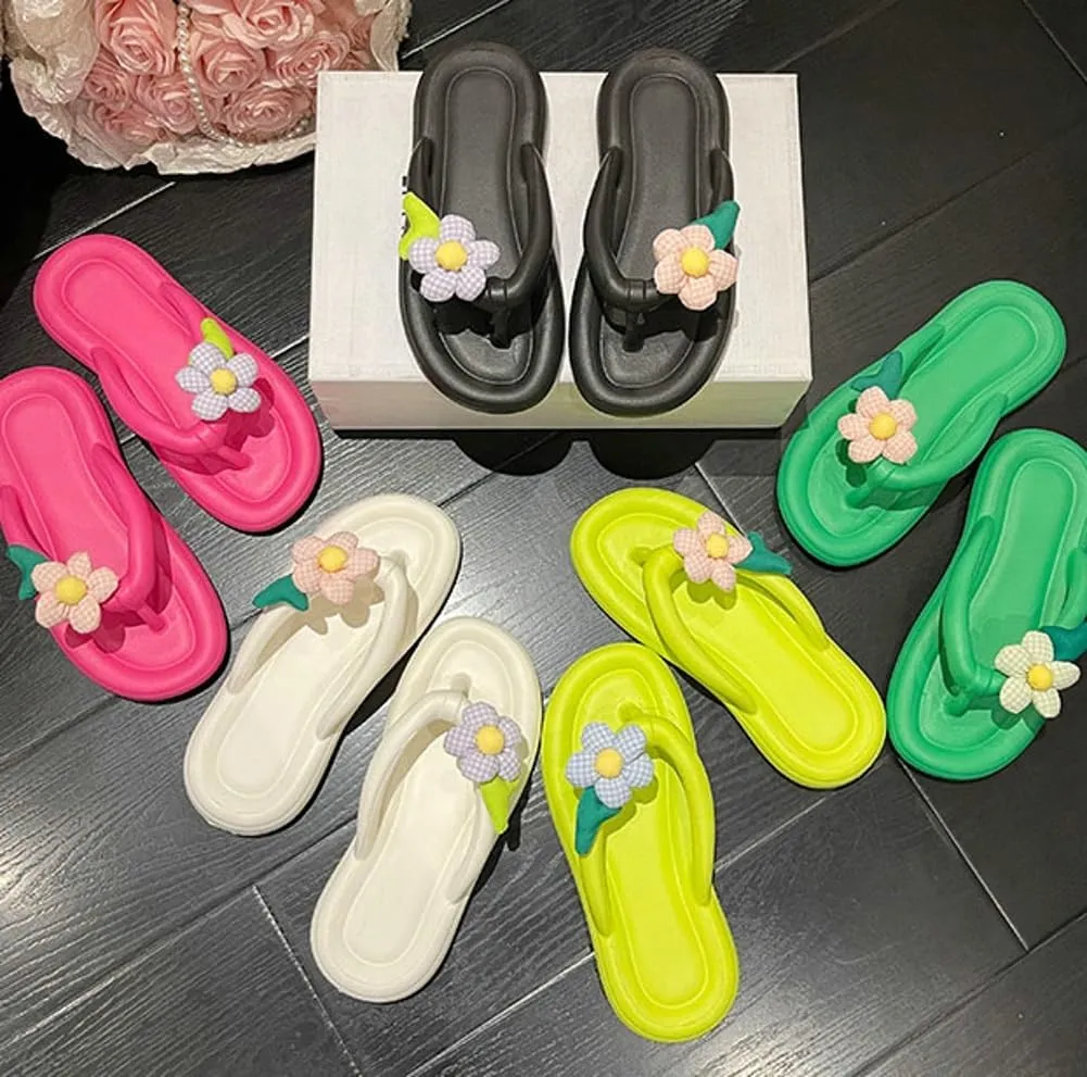 Flip Flops for Women Thick Sole Indoor and Outdoor Slippers Non-Slip Quick Drying Slippers Comfy Sandals Gifts for Bath