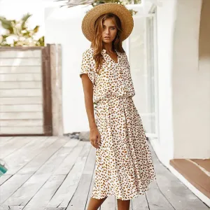 Floral Wrap Midi Dress | Lightweight | Feminine and Breezy