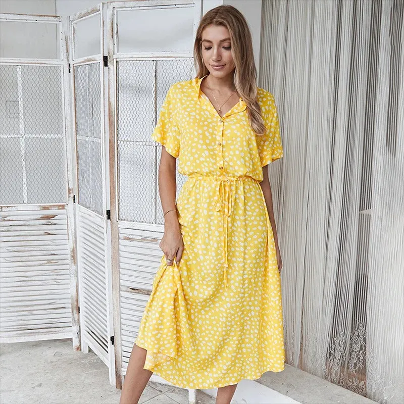 Floral Wrap Midi Dress | Lightweight | Feminine and Breezy
