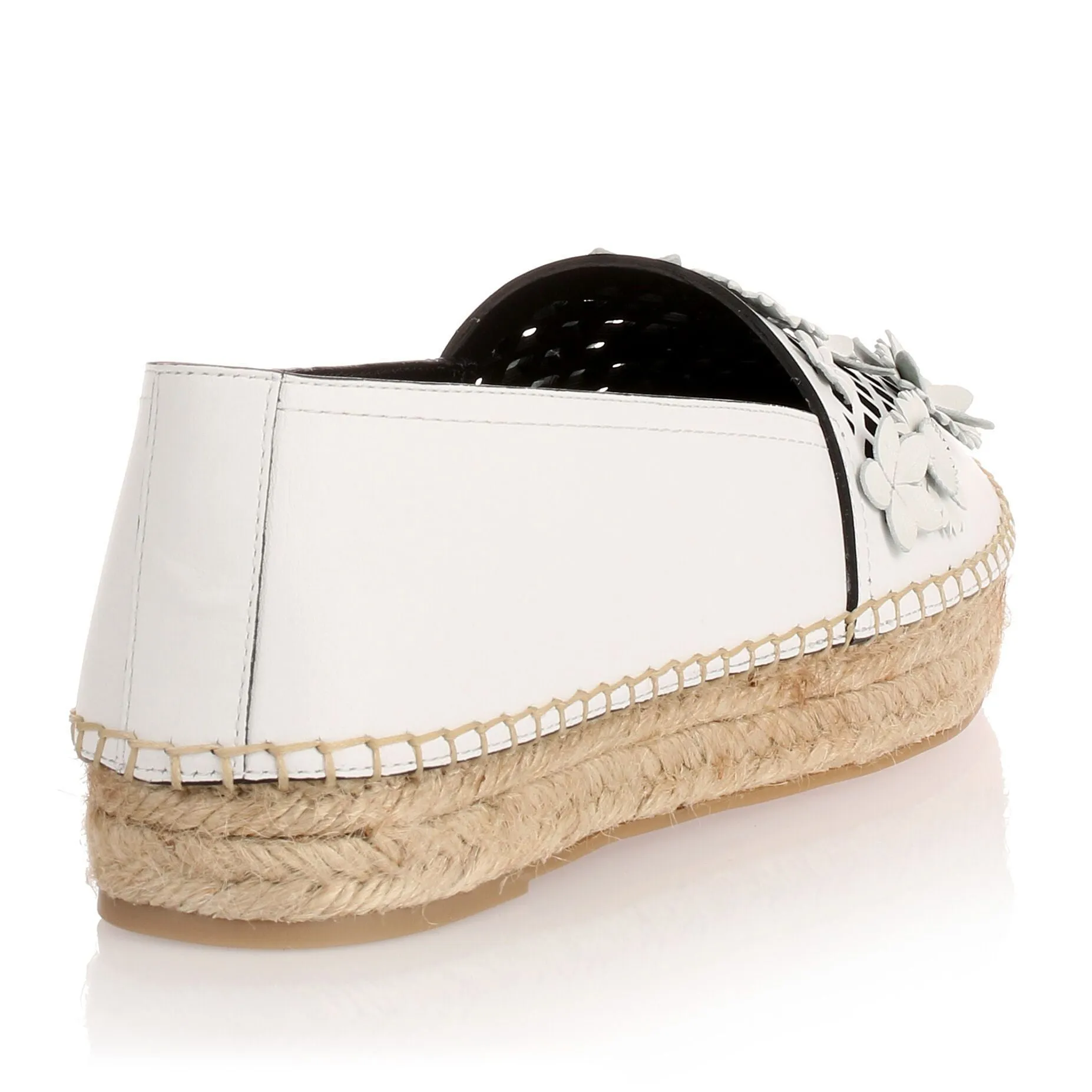 Flore white floral espadrille