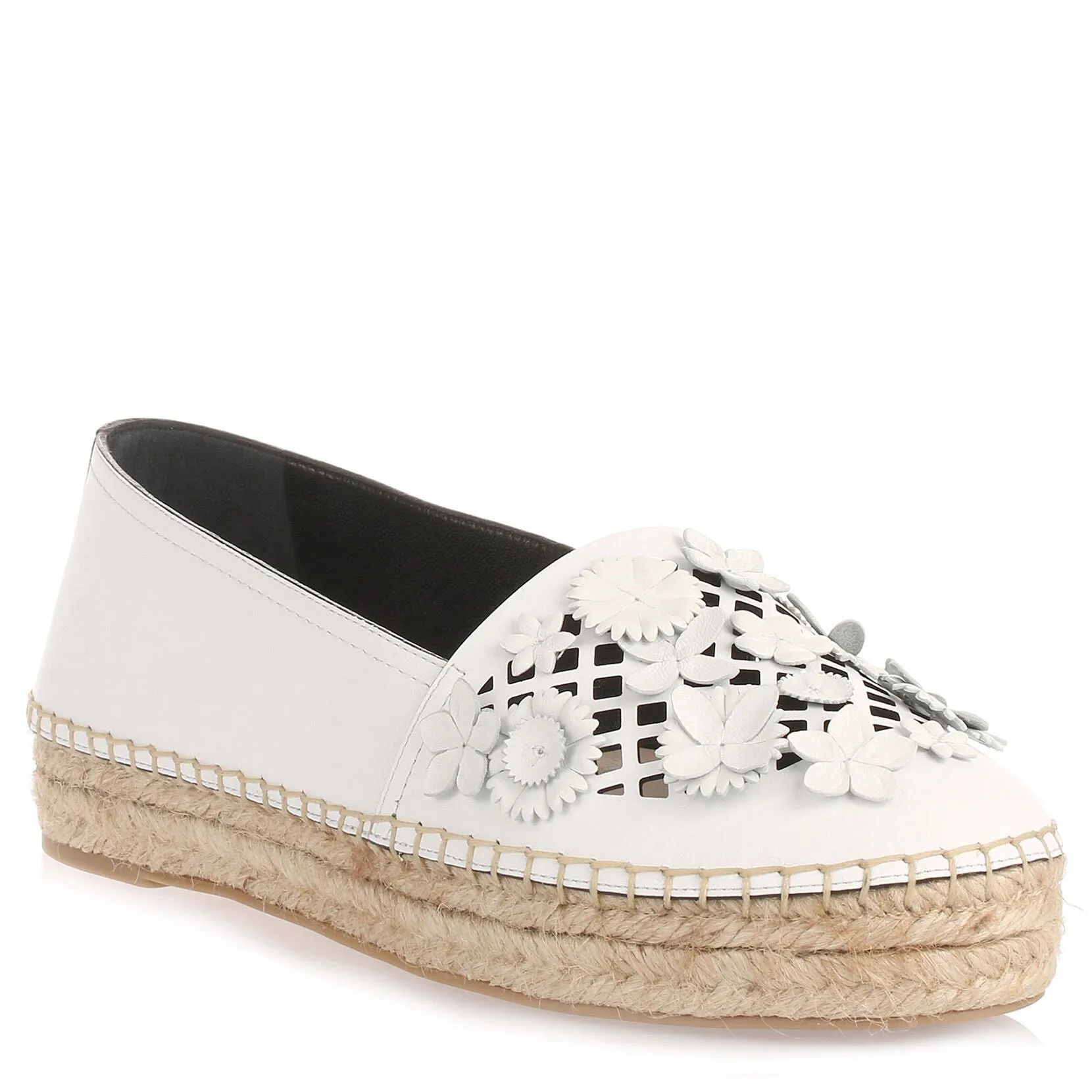Flore white floral espadrille
