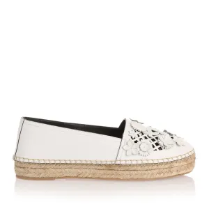 Flore white floral espadrille