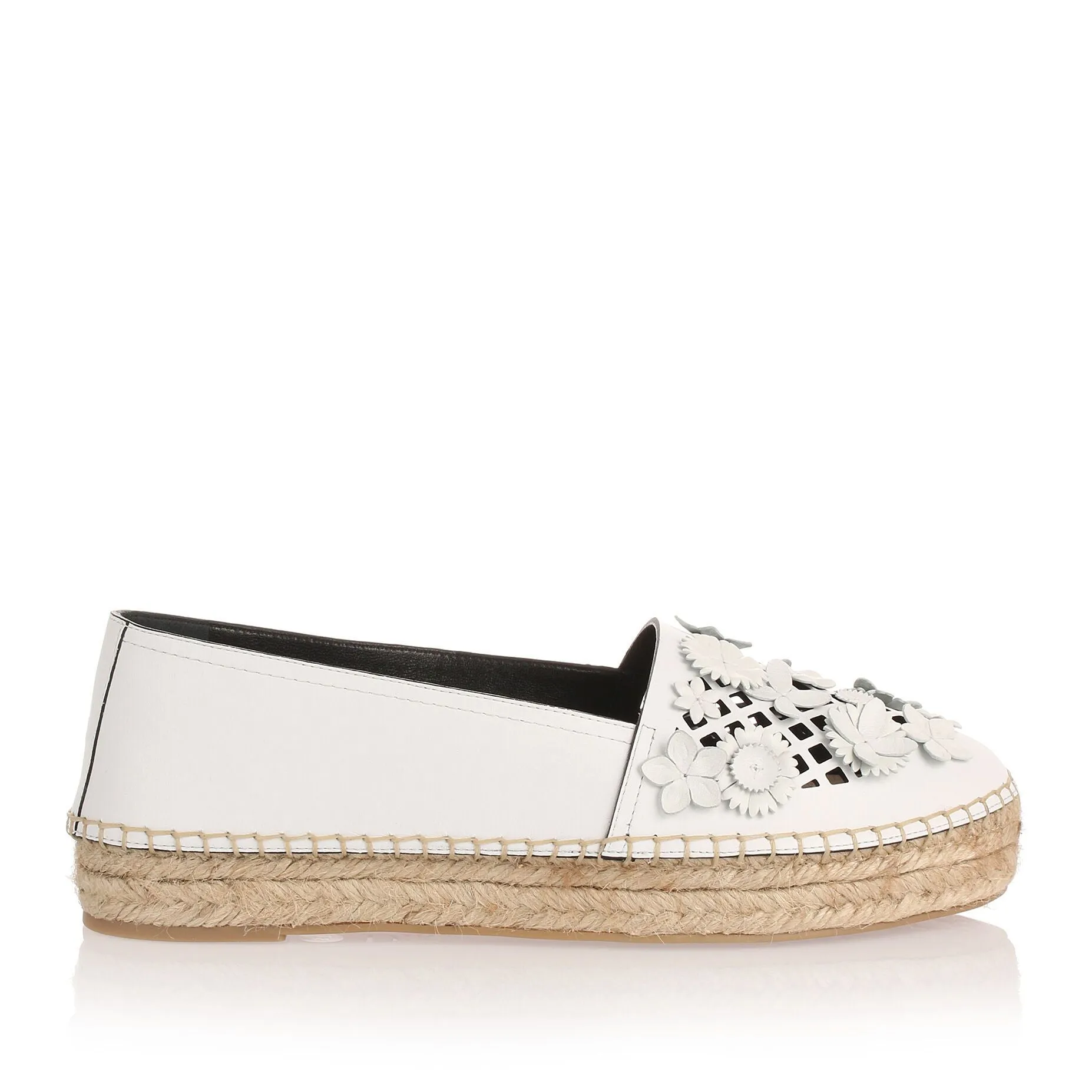 Flore white floral espadrille