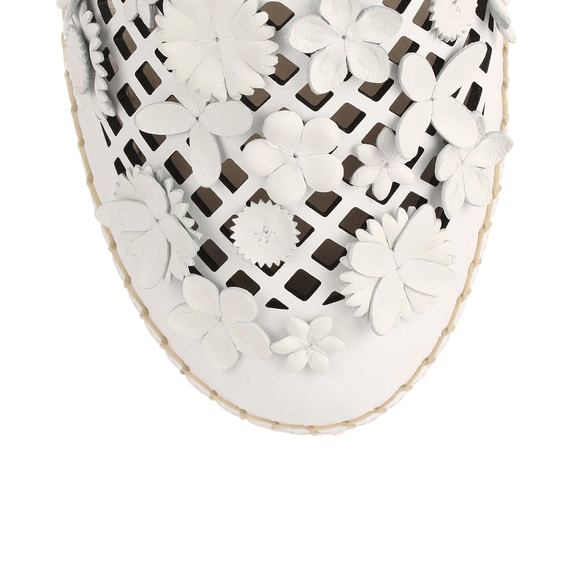 Flore white floral espadrille