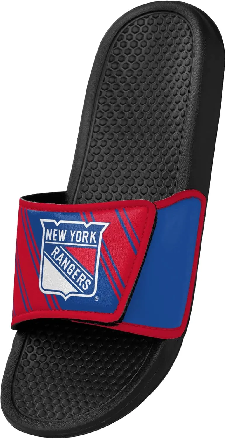 FOCO Men's NHL Team Logo Sport Shower Legacy Slide Flip Flop Sandals