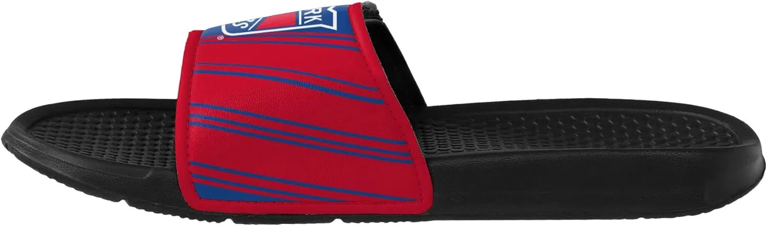 FOCO Men's NHL Team Logo Sport Shower Legacy Slide Flip Flop Sandals