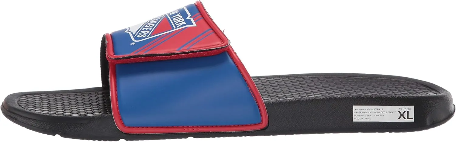 FOCO Men's NHL Team Logo Sport Shower Legacy Slide Flip Flop Sandals
