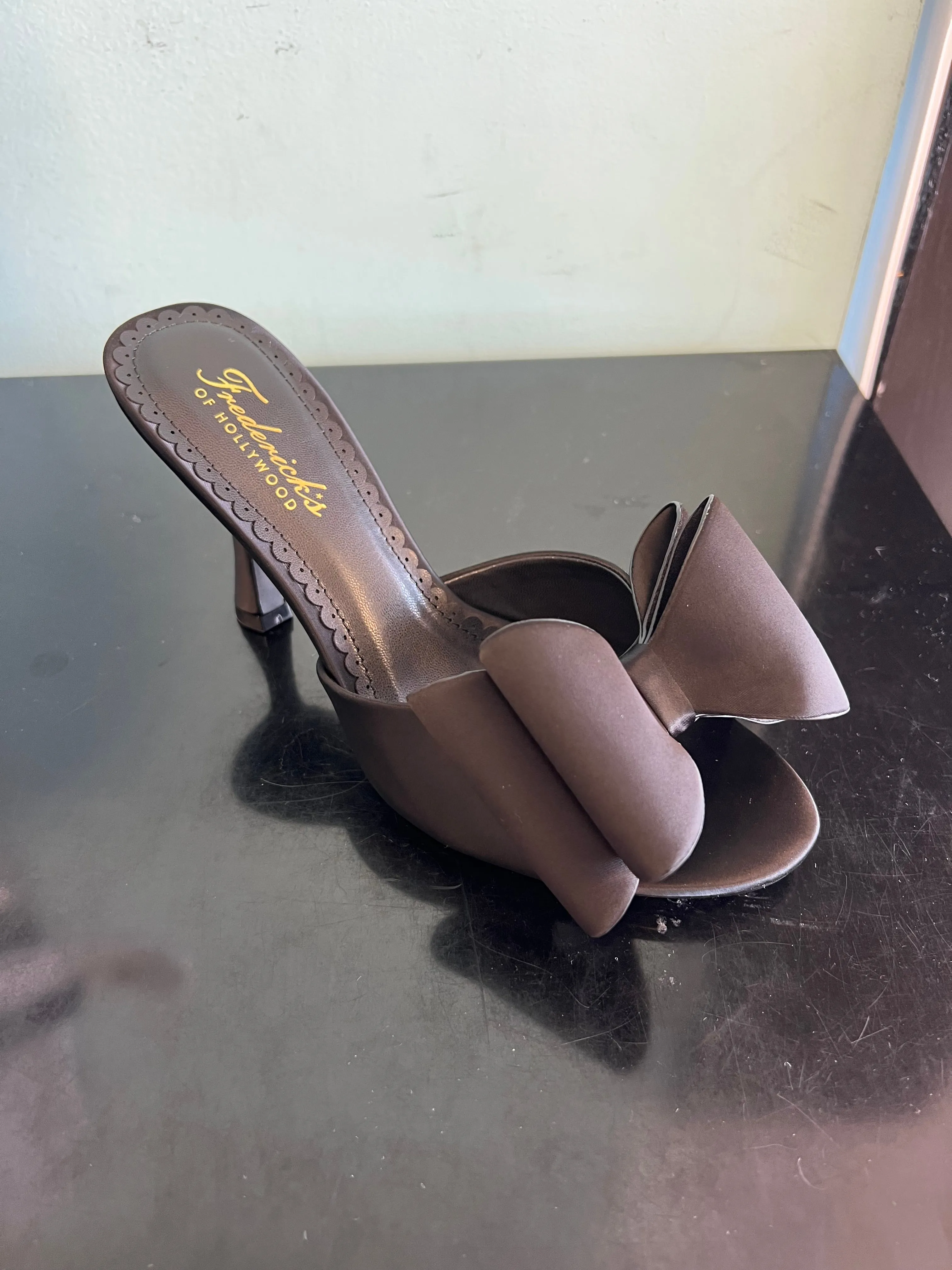 FOH-NANA Black- Open Toe Mule