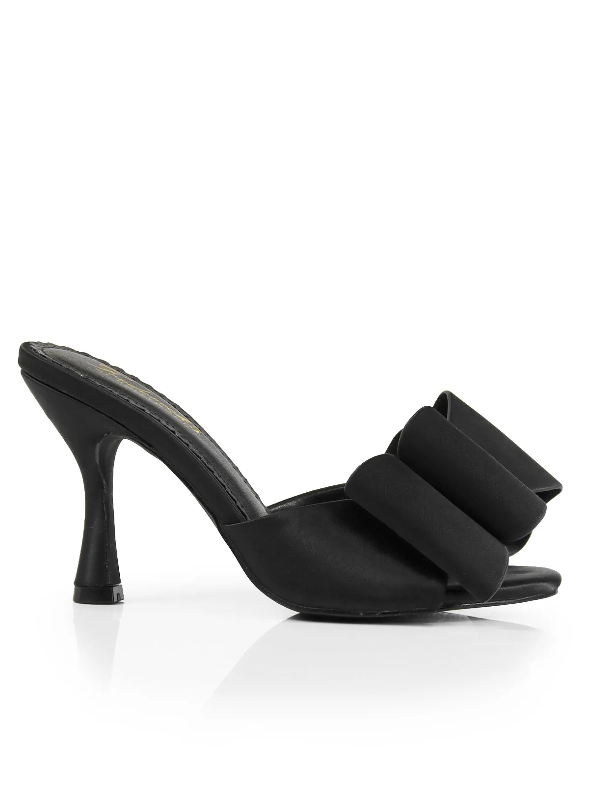 FOH-NANA Black- Open Toe Mule