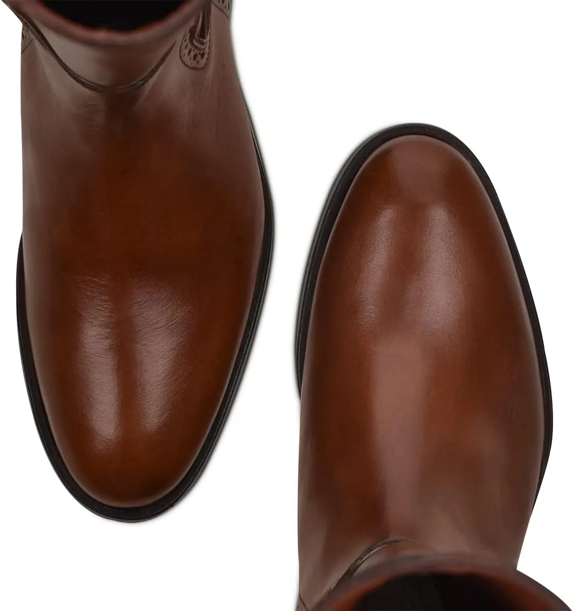 FRANCO CUADRA Women's Riding Boot in Genuine Leather Honey Brown