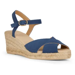 Geox Women's D Gelsa Low C Sandals in Navy