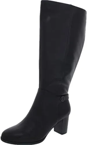Giani Bernini Womens Adonnys Leather Knee-High Boots 7 Medium (B,M), Black Leather