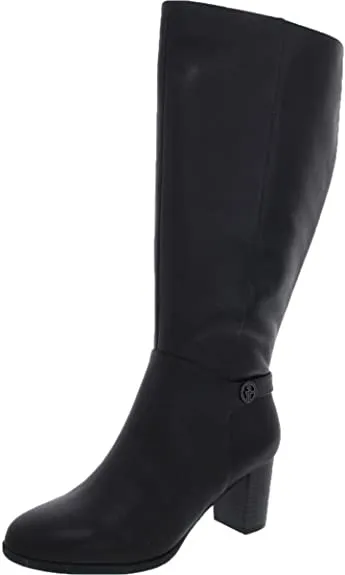 Giani Bernini Womens Adonnys Leather Knee-High Boots 7 Medium (B,M), Black Leather