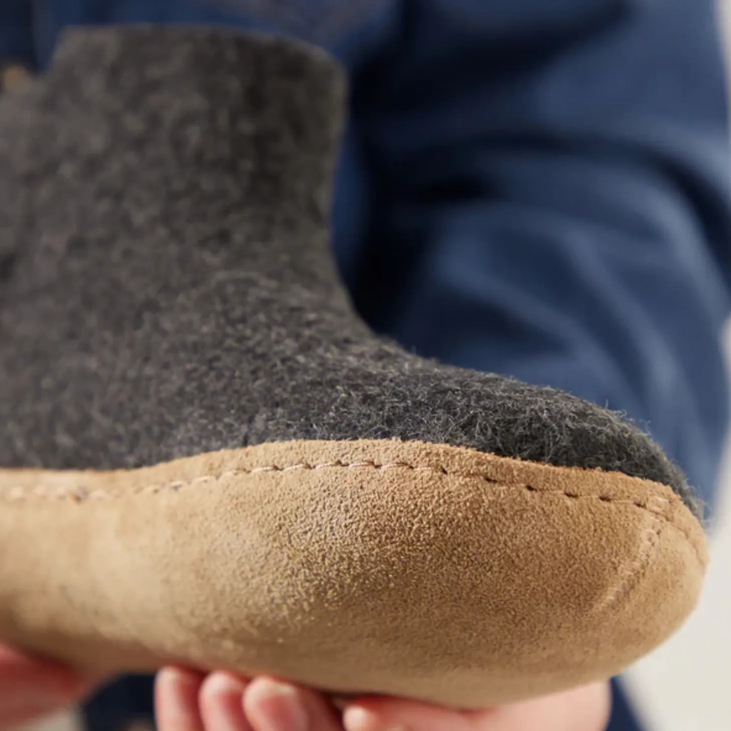 Glerups The Boot Charcoal - Leather Sole