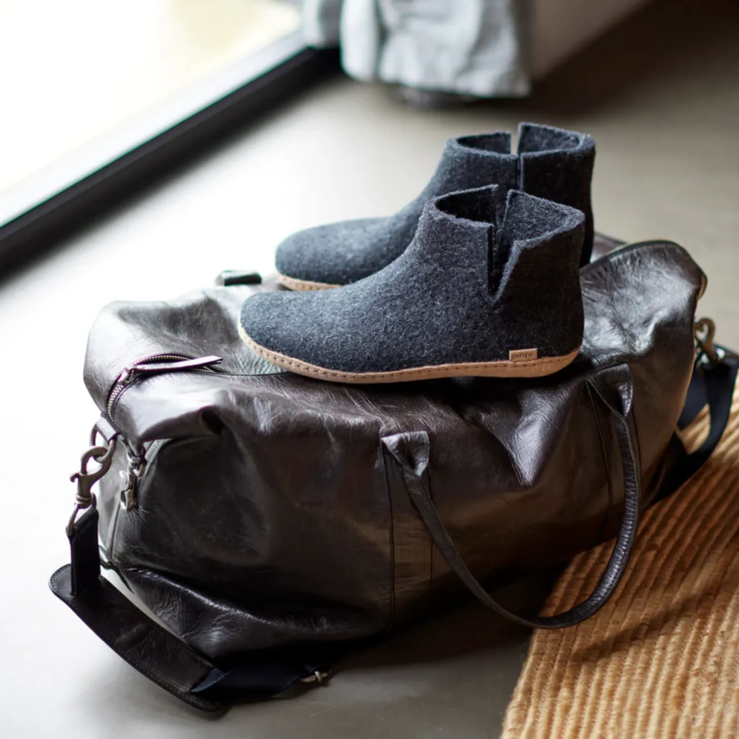 Glerups The Boot Charcoal - Leather Sole