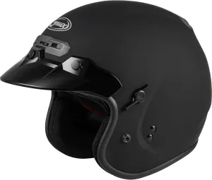 GMAX GM-32 Open-Face Helmet (Matte Black, Medium) - FMVSS 218 Approved