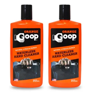 GOOP Orange Liquid with Pumice Multi-Purpose Waterless Hand Cleaner - 16 oz Flip-Top Bottle (Pack of 2)