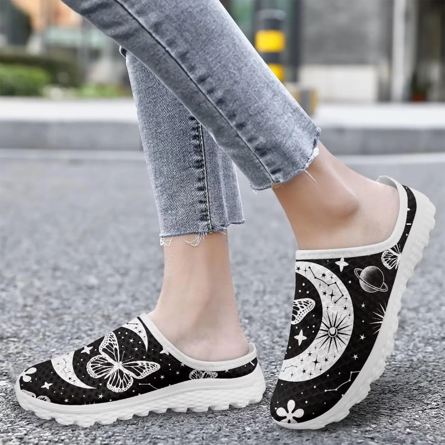 GOSTONG Slip-On Mule Clog for Women Comfortable Mules Shoes Breathable Non Slip Backless Slide Loafers for Walking Work Size 6-13.5