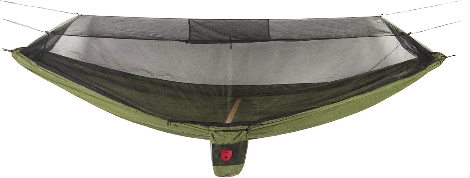 Grand Trunk Skeeter Beeter XT Hammock - Portable Hammock with Bug Net, Carabiners and Hanging Kit - Perfect for Outdoor Adventures, Backpacking, and Camping Trips (Olive & Khaki)
