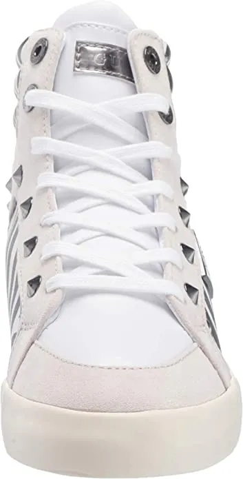 GUESS Women's PORCIA Sneaker, Black, 8