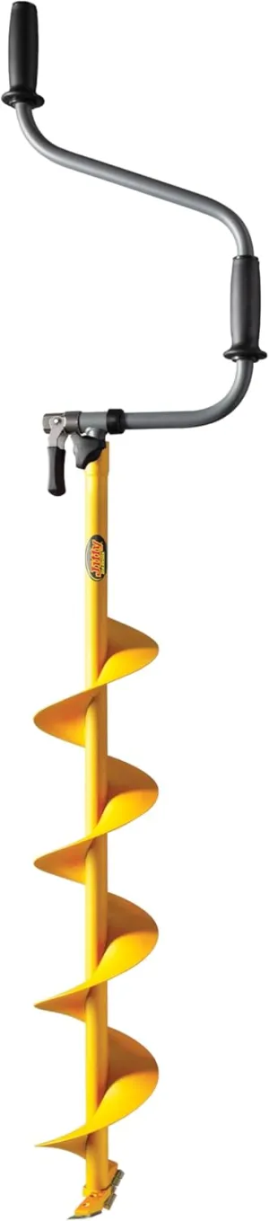 Hand Auger, Flip-Down, Extendable, 6-Inch, Steel, Yellow, J4656