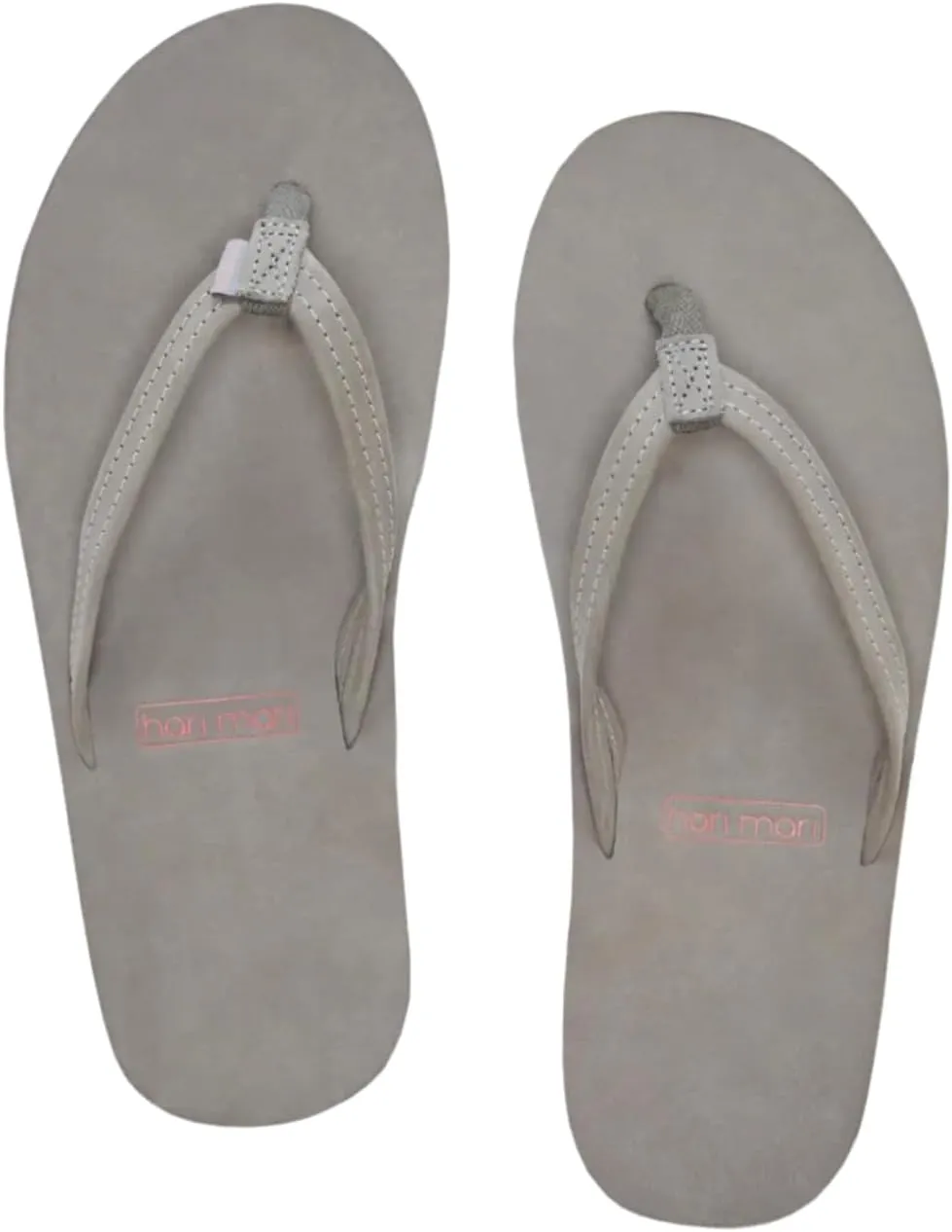 Hari Mari- Fields- Women's Nubuck Leather Flip Flops with Colorful Outsole- No Break Ins, Firm Arch Support, and Beveled Edge to Reduce Tripping