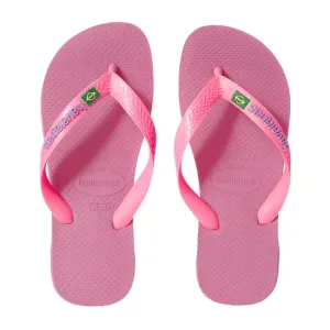Havaianas Kids Brasil Flip Flops Crystal Rose