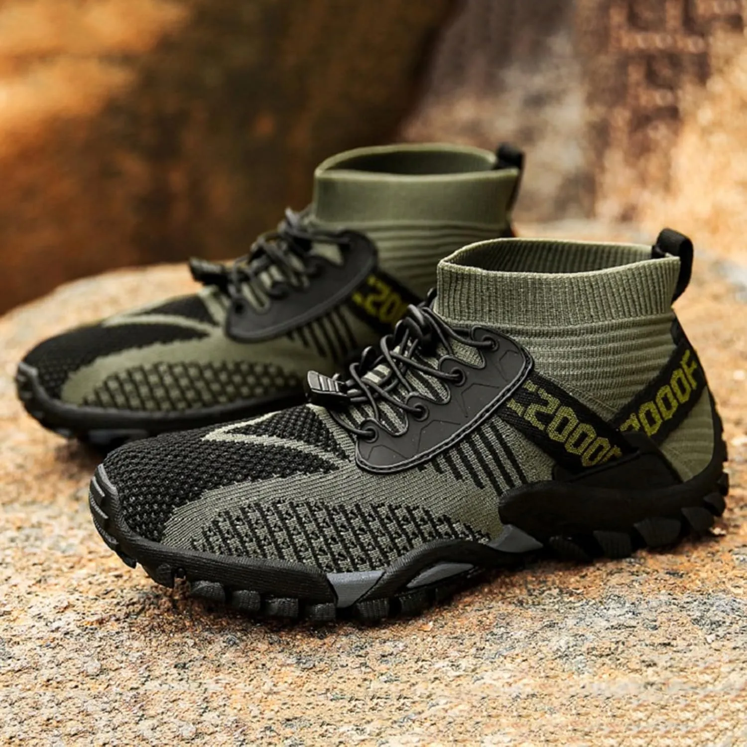 Hiking Shoes Women Waterproof Mesh Lace Up Sneakers for Men Slip On Walking Shoes for Men Lightweight Running Shoes