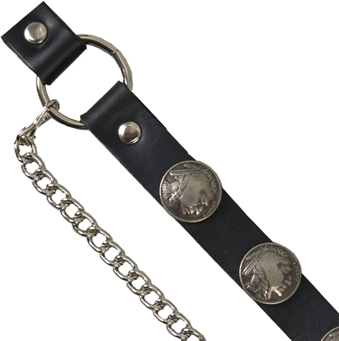 Hot Leathers BNL1005 Indian Head Nickel Boot Chain - One Size Fits Most