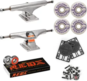 Independent Skateboard Trucks 139 Mid   56mm Spitfire Burners Wheels, Bones Bearings