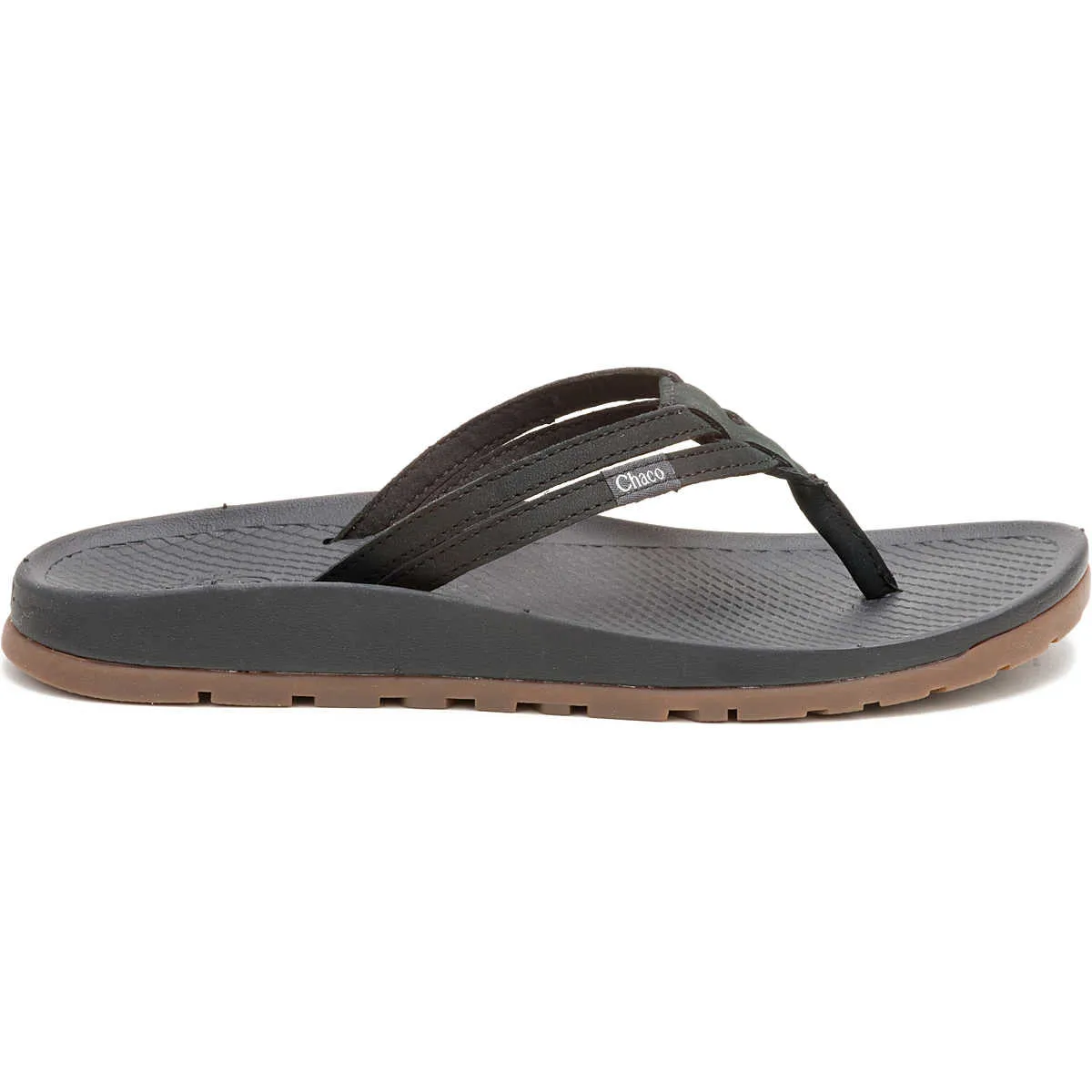 JCH109872Z Chaco Women's Lowdown Leather Flip Flop Black