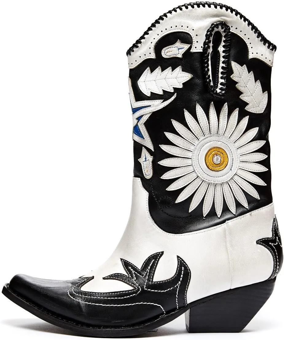 Jeffrey Campbell Women's Cambell Starwood Tall Western Boot Snip Toe
