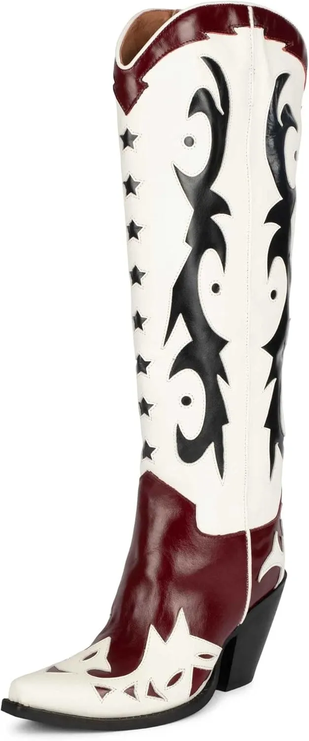 Jeffrey Campbell Women's Cambell Starwood Tall Western Boot Snip Toe
