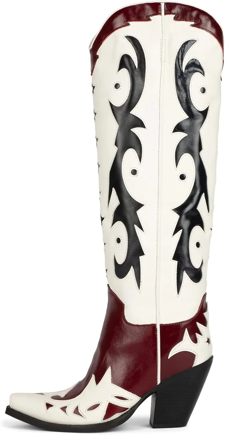 Jeffrey Campbell Women's Cambell Starwood Tall Western Boot Snip Toe