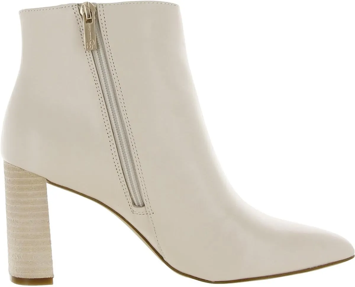 Jessica Simpson Womens Abrina Leather Block Heel Shooties