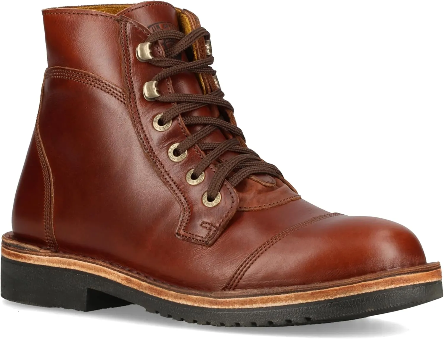 JIM GREEN Numzaan Frog Sole Boots Lace-Up Water Resistant Full Grain Leather Work or Hiking Boot